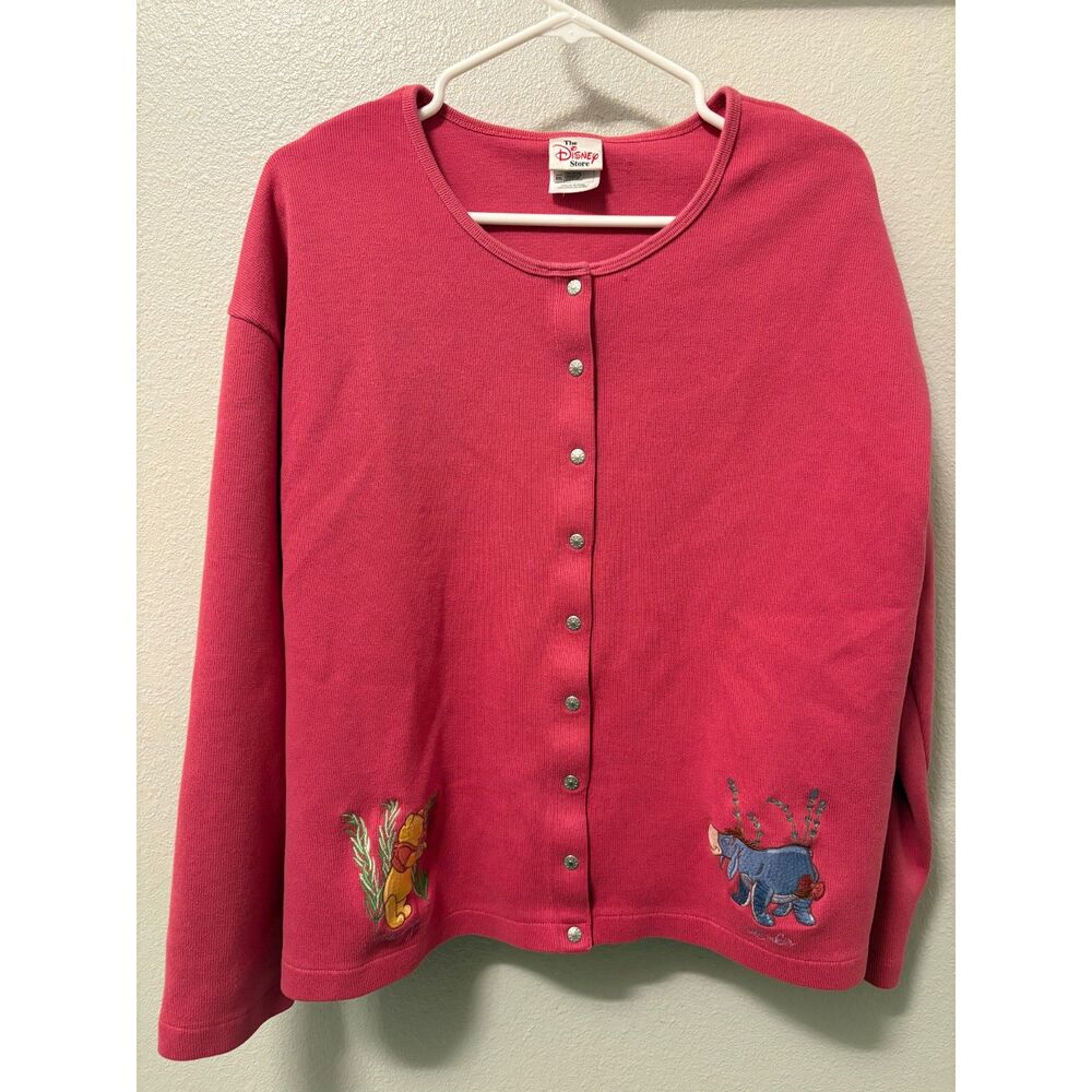 Vintage Disney Store Winnie The Pooh Embroidered Cardigan Sweater